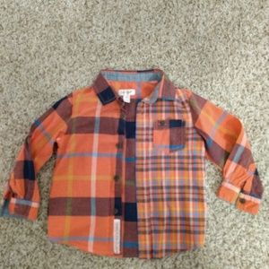 Cat & Jack 3T boys modern plaid shirt
